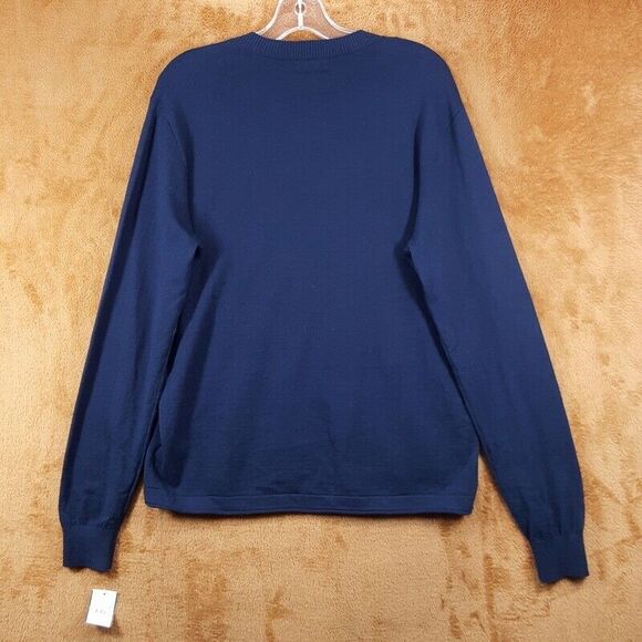 PAIGE Sweater Mens Small Navy Pullover Crew Organic Cotton Wool CHAMPLIN $199 - Picture 4 of 8